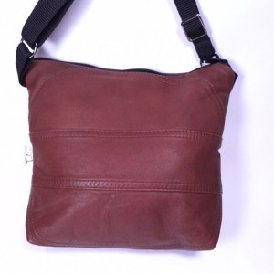 Kuikuttajat-olkalaukku, kierrätysnahkaa