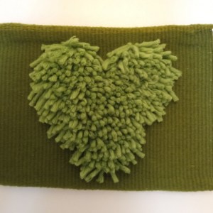 Seinätekstiili, vihreä sydän